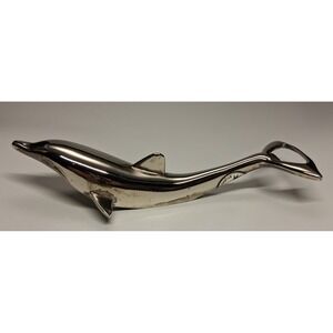 Vintage Silver‎ Plated/ Metal Dolphin Bottle Opener 6.5 in.